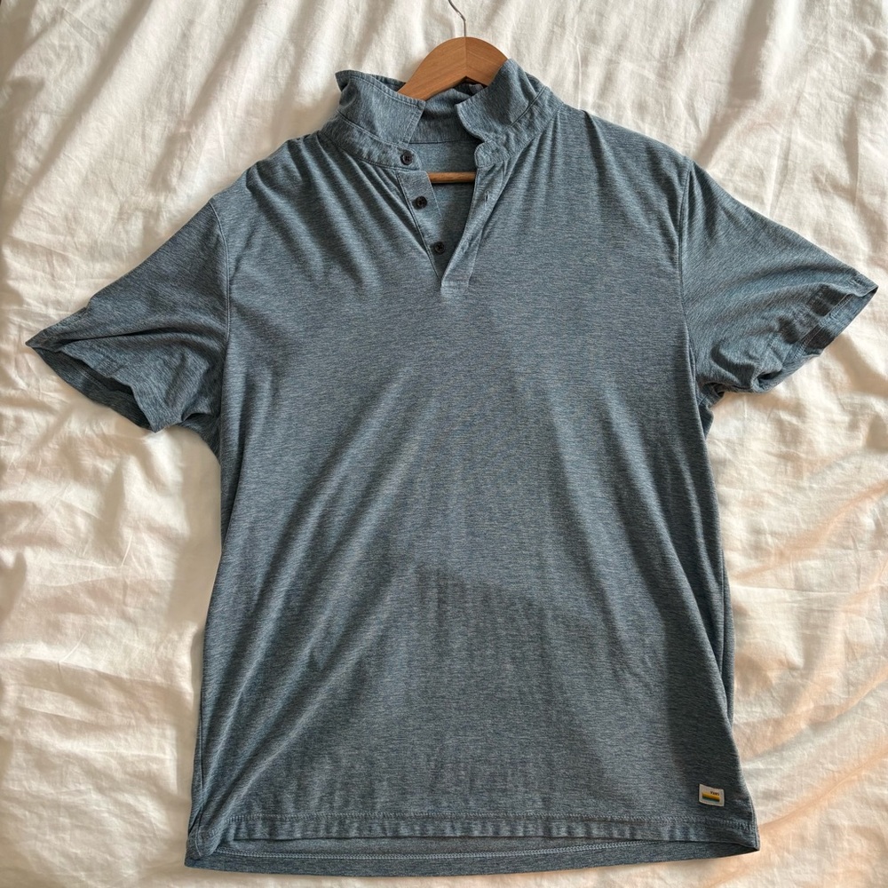 👕 Men's VUORI Blue Strato Tech Polo